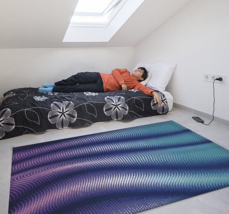 Abstraktno vijolične črte vinilne preproge - TenStickers