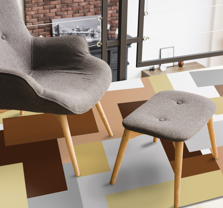 Abstraktni geometrijski motivi sodobne vinilne preproge - TenStickers