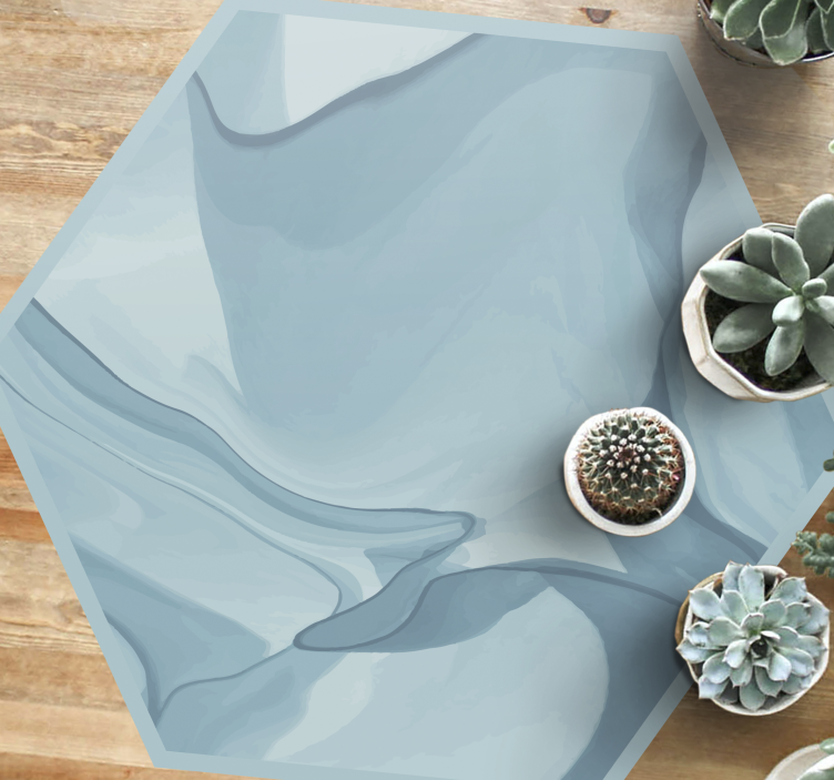 Abstraktni modri valovi Vinilne talne obloge z teksturo - TenStickers