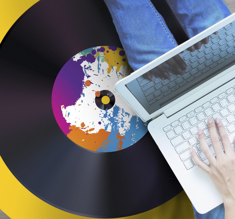 Abstraktni splash zapis Vinilne talne obloge z teksturo - TenStickers