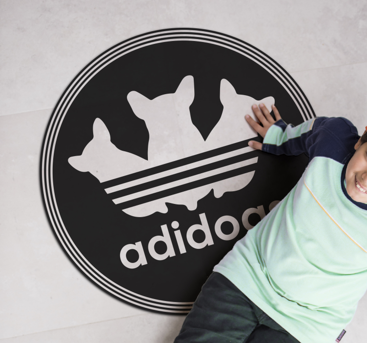 Adidogs smešna živalska vinil preproga - TenStickers