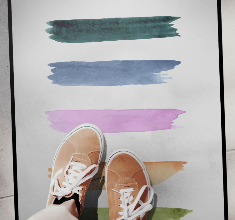 Akvarelne črte minimalistična vinilna preproga - TenStickers