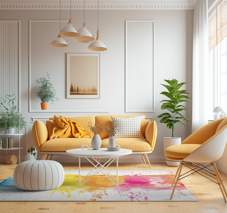 Akvarelni brizg moderna vinilna preproga - TenStickers