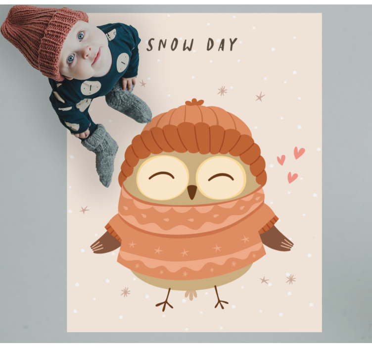 Amulet snežne sove Vinilna preproga za dojenčke - TenStickers