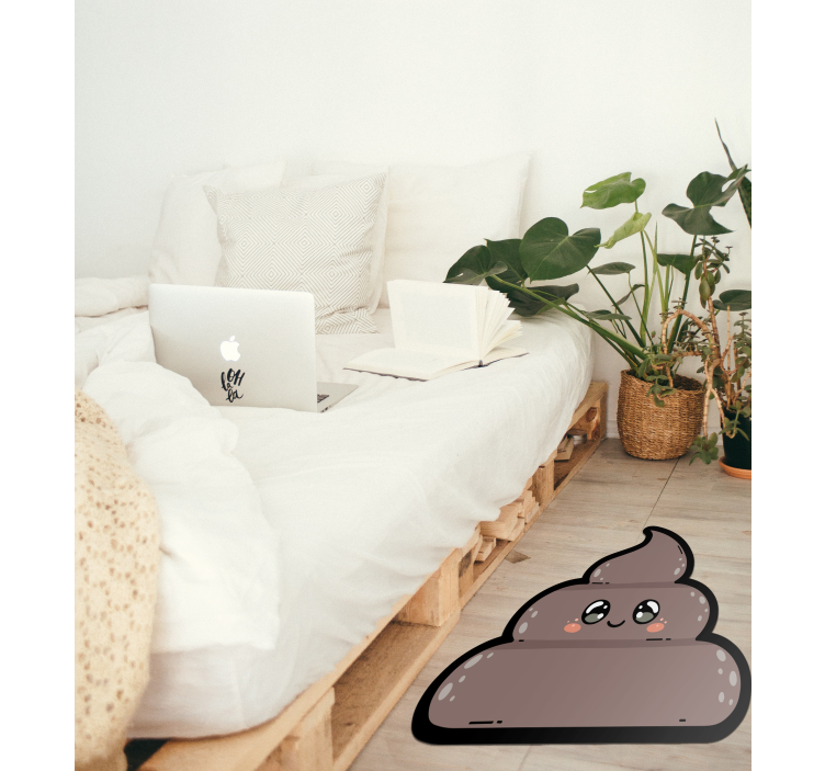 Anime poo emoji teen vinil preproga - TenStickers