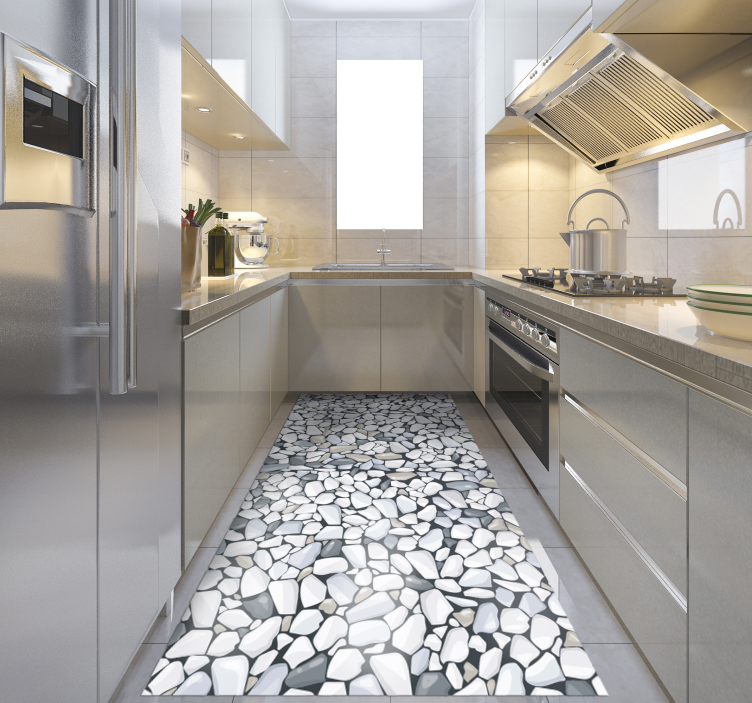 Aranžma iz prodnatih kamnov Vinilna preproga za kuhinjo - TenStickers