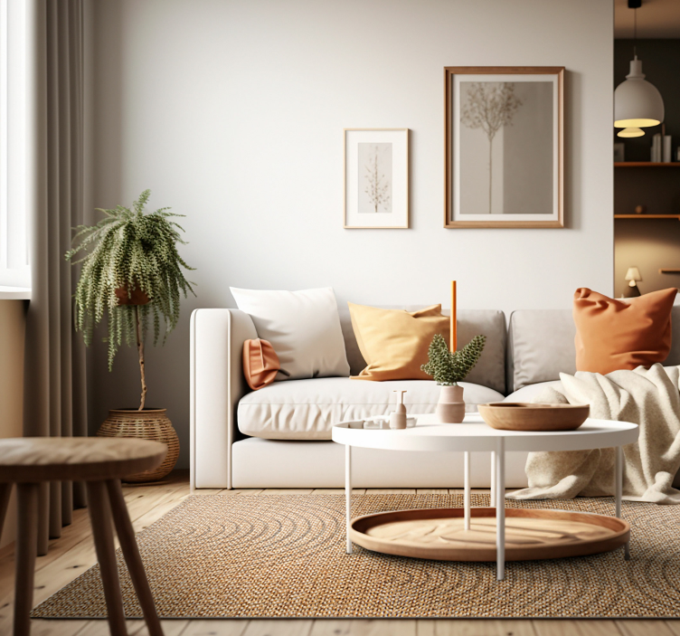 Arki učinek tkanine Vinilne preproge z geometrijskimi vzorci - TenStickers