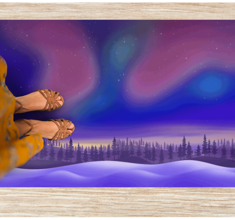 Aurora night sky naravna vinilna preproga - TenStickers