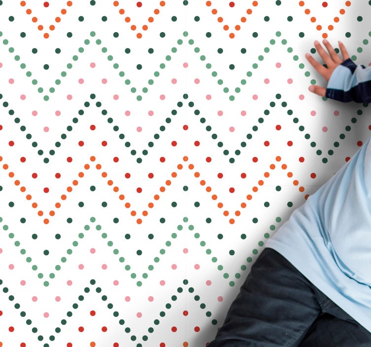 Barvit vzorec ševrona Vinilne preproge v drugih vzorcih - TenStickers