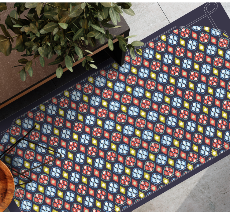 Barvita mozaična kompozicija Vinilna preproga za vhod - TenStickers