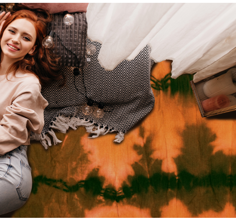 Barvito tie-dye vinilna preproga - TenStickers