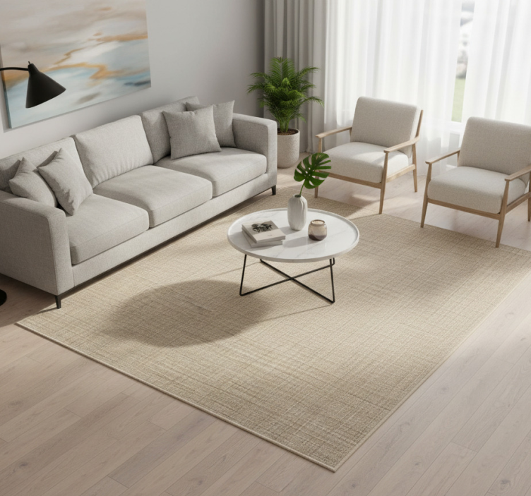 Beige fabric effect vinilna preproga - TenStickers