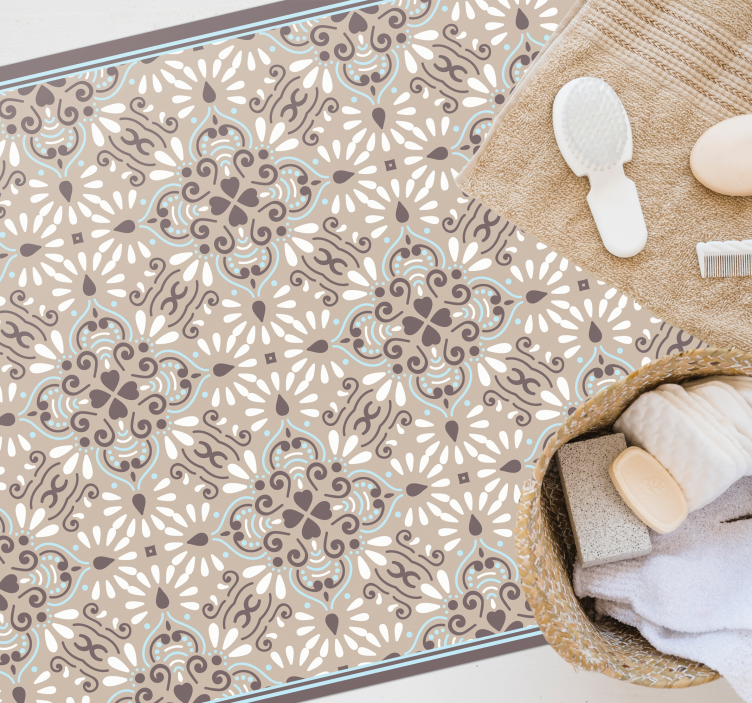 Preproga iz belega mozaika iz vinil preproge - TenStickers