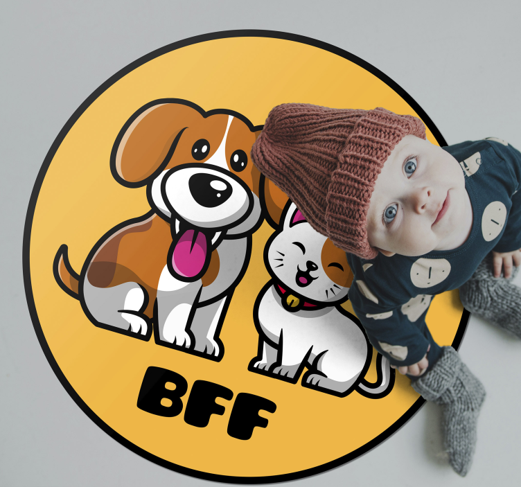 Bff animal companions vinilna preproga za dojenčke - TenStickers