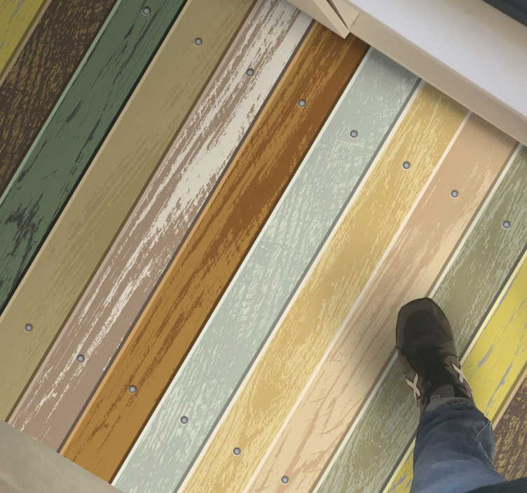 Bledi pisani leseni tekači na hodniku - TenStickers