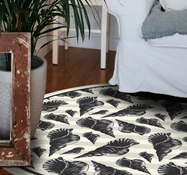 Botanični motiv listja cvetlična vinilna preproga - TenStickers