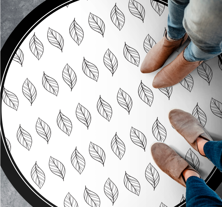 Botanični oris cvetlična vinilna preproga - TenStickers