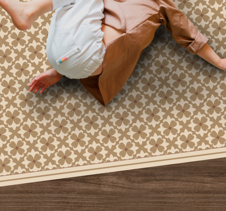 Botanični potisk Vinilna mozaik preproga - TenStickers