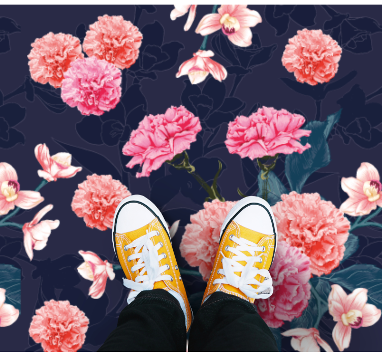 Botanični sanjski motiv cvetlična vinilna preproga - TenStickers