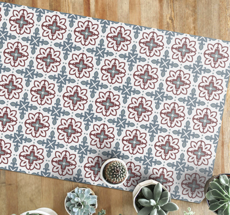 Botanično navdihnjen element Vinilna mozaik preproga - TenStickers