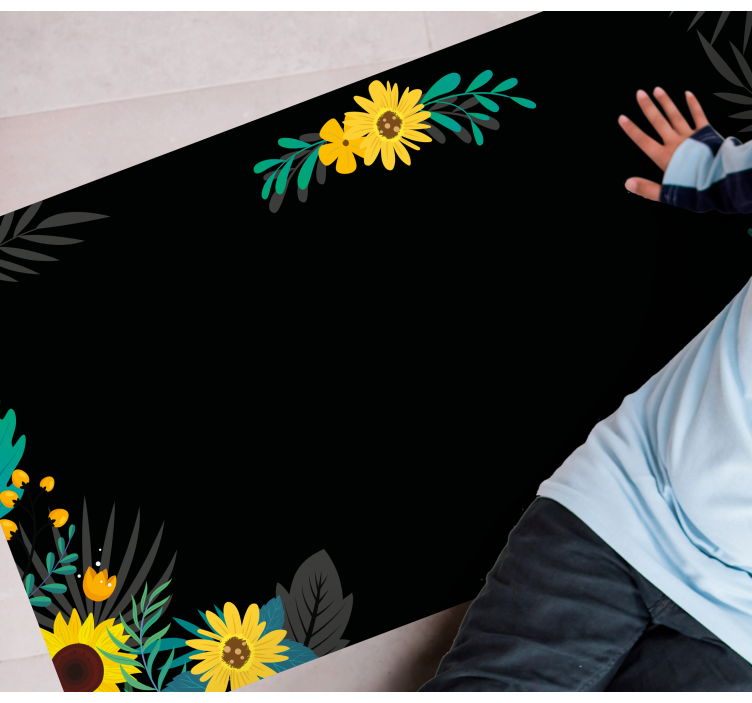 Bright floral display cvetlična vinilna preproga - TenStickers