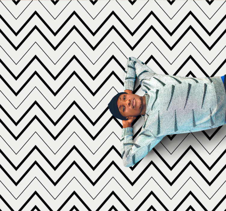 Chevron element style minimalistična vinilna preproga - TenStickers