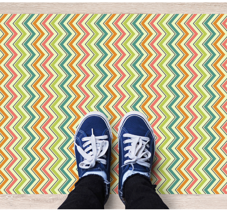 Chevron zigzag motif vinilne preproge z vzorci - TenStickers