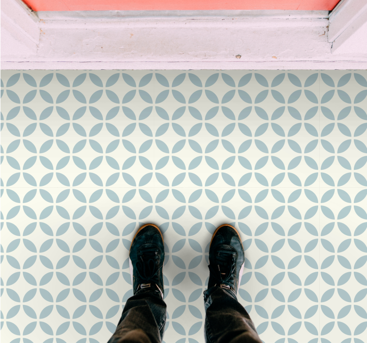 Circular patterned tile vinilna talna obloga - TenStickers