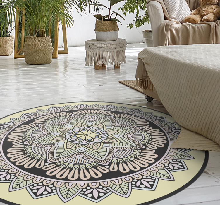 Complex circular motif vinilna preproga mandala - TenStickers