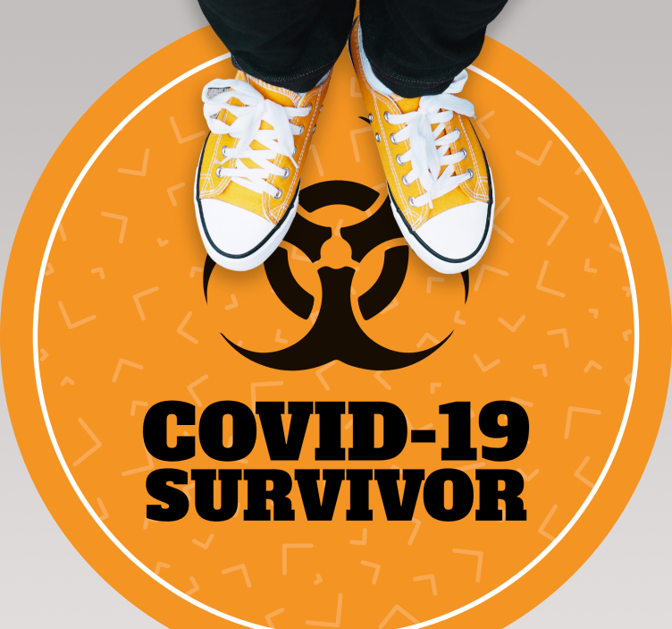 Covid surviver smešna zasnova preproga po meri - TenStickers