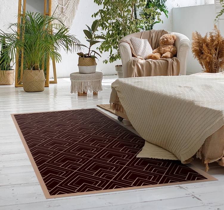 črna sestava Vinilne preproge za spalnico - TenStickers