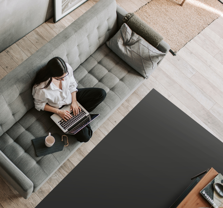 Črna vinilna preproga za dnevno sobo - TenStickers