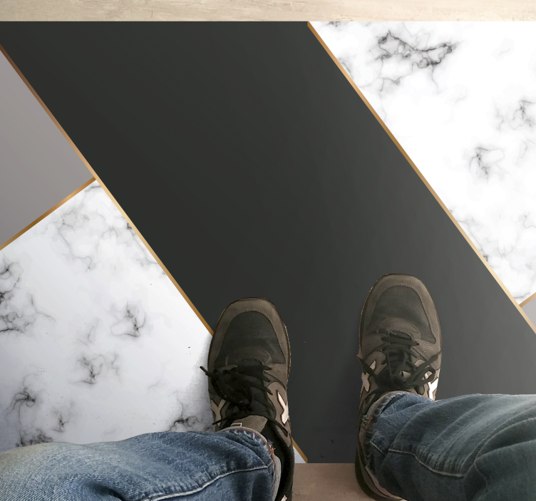 Preproga iz črnega in sivega marmorja - TenStickers