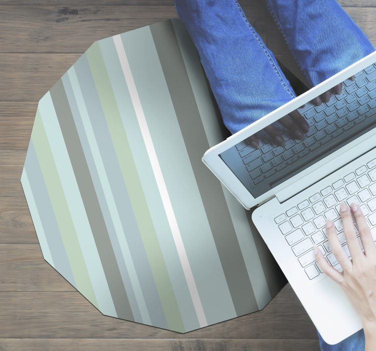 črtast osmerokotnik Vinilna preproga s črtami - TenStickers