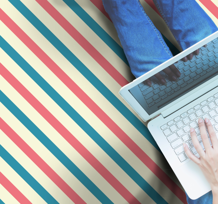 črtasta barvna paleta Vinilna preproga s črtami - TenStickers