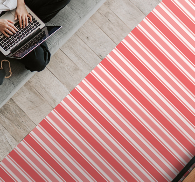 črtasto roza harmonija Vinilna preproga s črtami - TenStickers