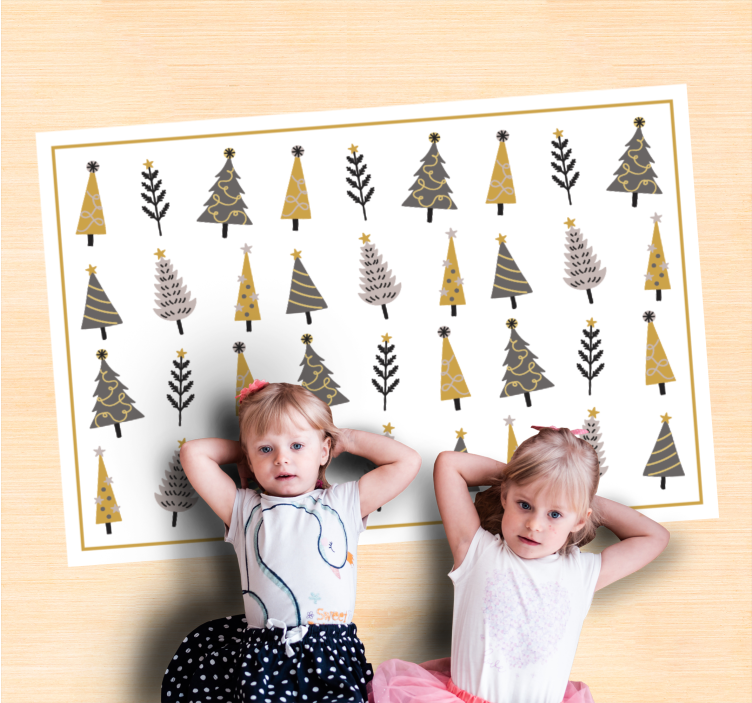 Muhast vzorec drevesa Božična vinilna preproga - TenStickers