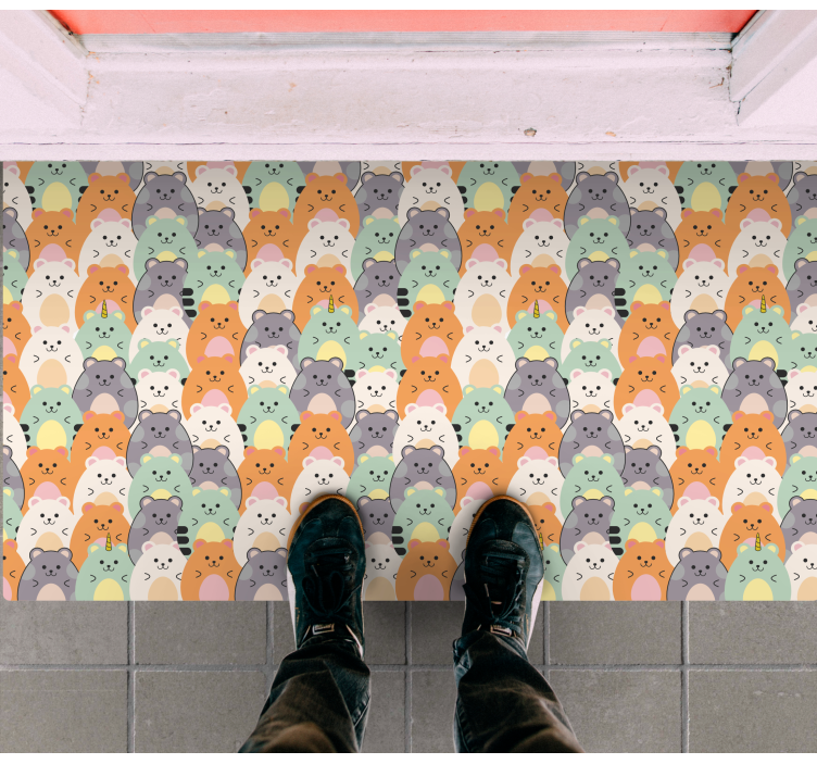 čudoviti živalski izrazi Vinilna preproga za vhod - TenStickers