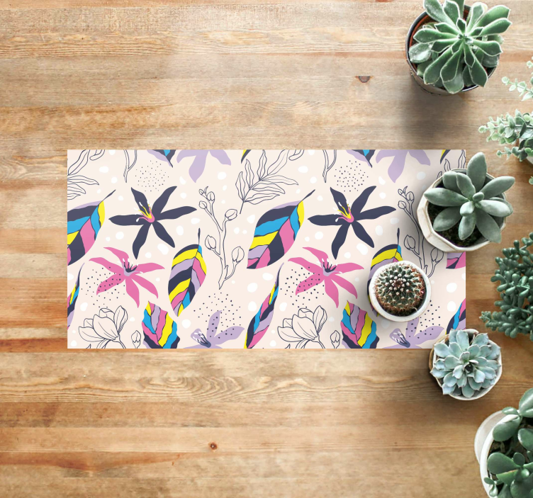 Cvetlična fantazija cvetlična vinilna preproga - TenStickers