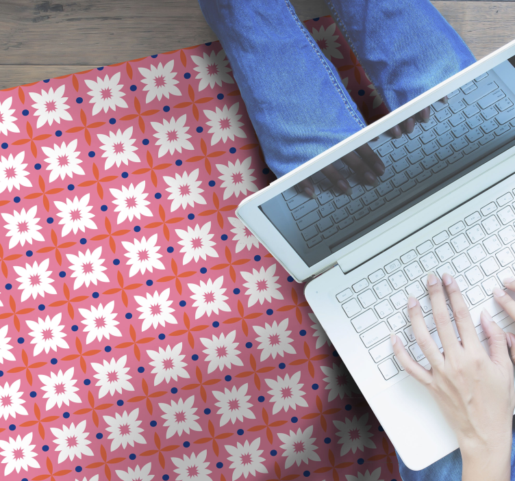 Cvetlične pisane ploščice mozaik talne ploščice - TenStickers