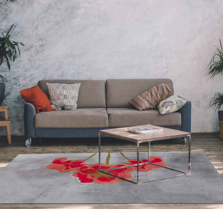 Cvetlični trio cvetlična vinilna preproga - TenStickers