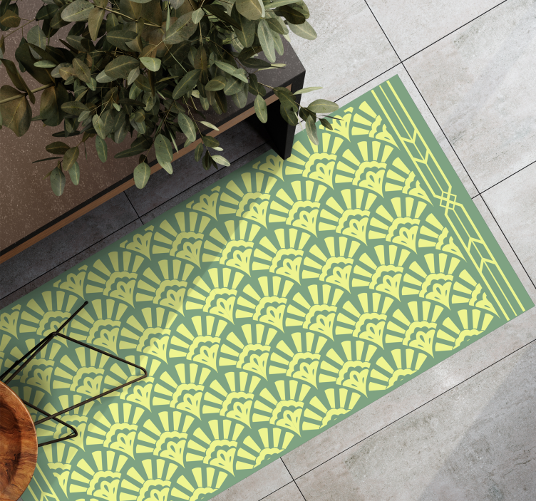 Sunburst floral vinilna talna obloga v imitaciji ploščic - TenStickers