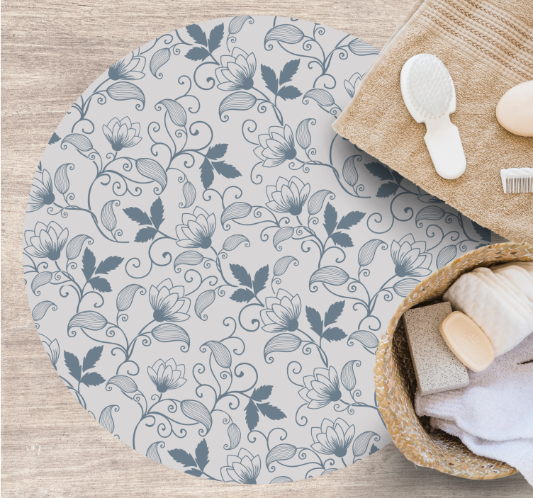 Cvetlična spokojnost Vinilna preproga za kopalnico - TenStickers