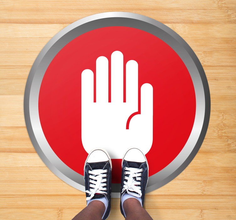 Dekoracija signala stop Marmorna vinilna preproga - TenStickers