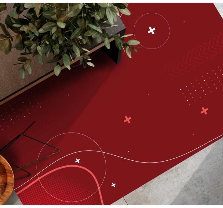 Dinamični abstraktni vzorci sodobne vinilne preproge - TenStickers