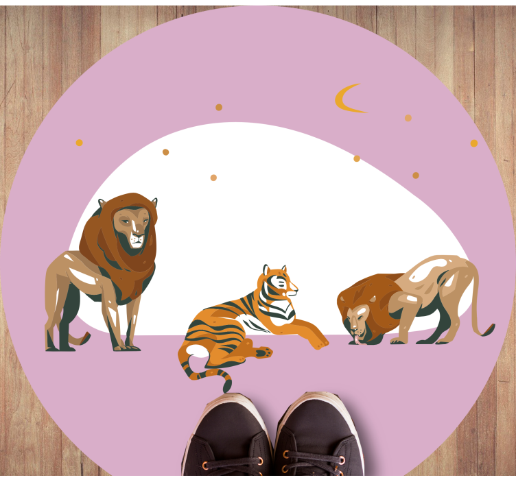 Divje živali na safariju Tepih z živalskim potiskom - TenStickers