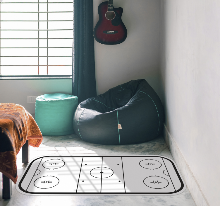 Ice hockey rink vinilna preproga z igre - TenStickers