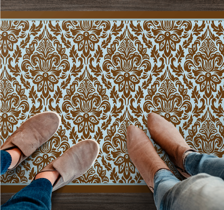 Elegantna cvetlična aranžma Vintage vinilna preproga - TenStickers