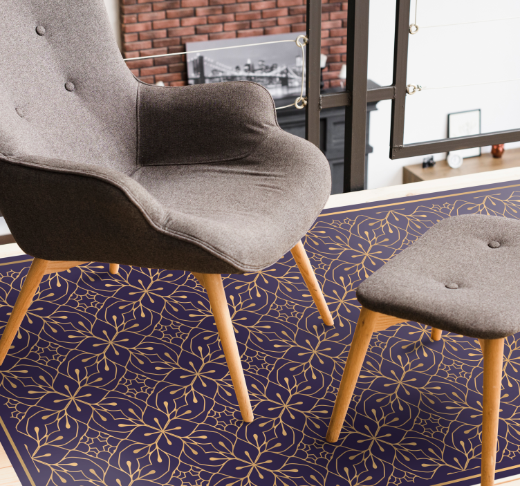 Eleganten cvetlični koncept cvetlična vinilna preproga - TenStickers