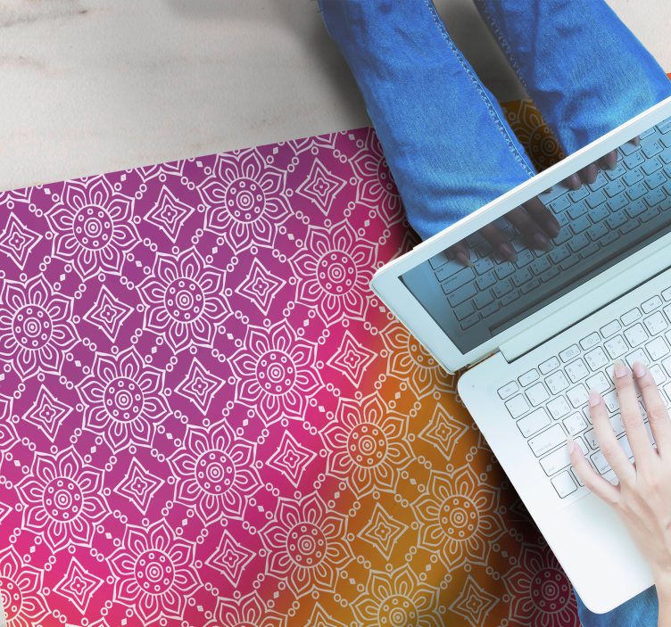 Eleganten preliv Vinilna preproga mandala - TenStickers